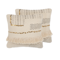 Zestaw 2 poduszek dekoracyjnych 45 x 45 cm beżowy VAYALI