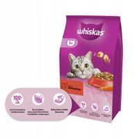 Whiskas 1+ sucha karma dla kotów z wołowiną 1,9 kg