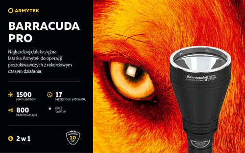 Latarka Armytek Barracuda Pro XHP35 HI White na Arena.pl