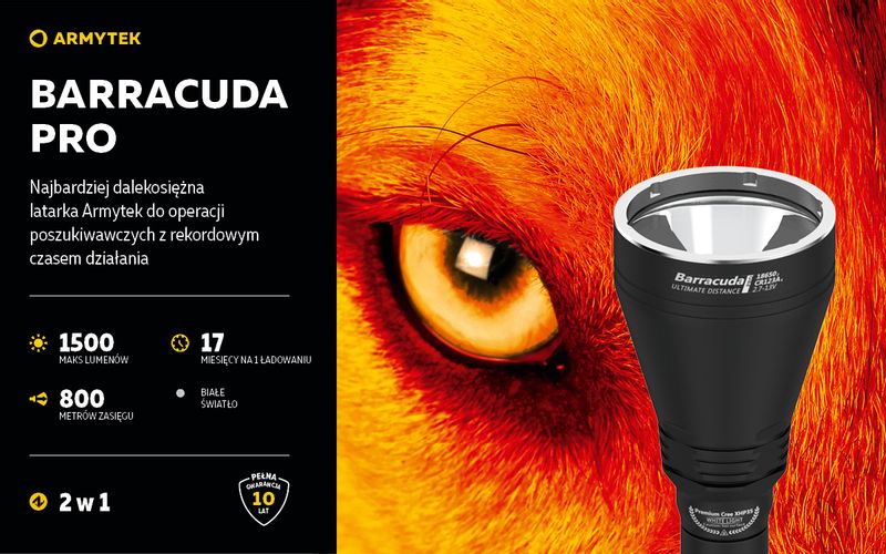 Latarka Armytek Barracuda Pro XHP35 HI White zdjęcie 4