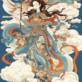 Plakat 70x70cm Niebiańska Wizjonerka
