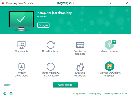 Kaspersky Total Security 5 urządzeń / 2 lata na Arena.pl