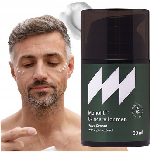 KREM do twarzy NAWILŻAJĄCY DLA MĘŻCZYZN męski ALGI olej kokosowy MONOLIT na Arena.pl