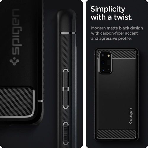 Spigen Rugged Armor Galaxy Note 20 Matte Black na Arena.pl