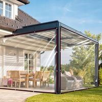 PLANDEKA PRZEZROCZYSTA OGRODOWA TARASOWA WODOODPORNA Z OCZKAMI ANTY-UV 2X5M