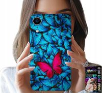 ETUI DO IPHONE XR - NIEBIESKIE MOTYLKI, MOTYL, KOBIECE WZORY