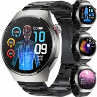 SMARTWATCH ZEGAREK DLA SENIORA EKG POMIAR CUKRU HRV ROZMOWY SZKŁO MENU PL
