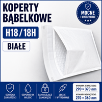 Koperty Bąbelkowe H18 100 szt Bezpieczne Koperty Wysyłkowe do elektroniki