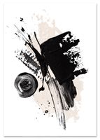 Plakat abstrakcja czarny róż 61x91 cm