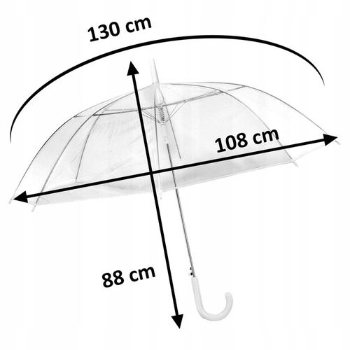 H&F | Parasol Przezroczysty Duży XXL Ø 108 cm na Arena.pl