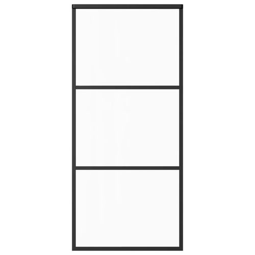 Drzwi przesuwne z osprzętem, szkło ESG i aluminium, 90x205 cm na Arena.pl