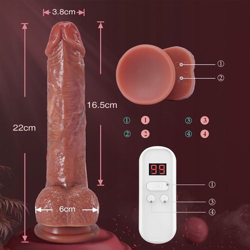 realistyczne dildo wibrator z przyssawka APP 9 funkcjami wibracji pchnia na Arena.pl