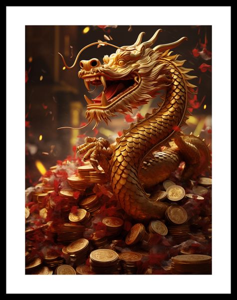 Plakat 30x40cm Smok Bogactwa zdjęcie 3