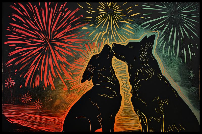 Plakat 86,4x56,8cm Psi Uścisk zdjęcie 2