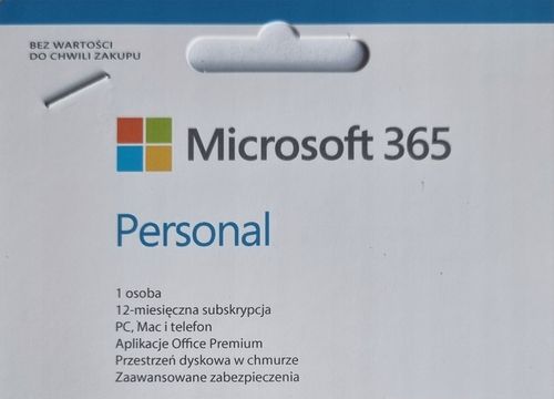 Microsoft 365 Personal PL 1Y 1U Win/Mac QQ2-01434 na Arena.pl