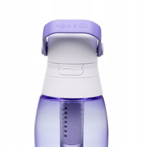 BUTELKA FILTRUJĄCA NA WODĘ AQUALOGIS BIDON Aqua&Go Tritan Fioletowa 750ml na Arena.pl