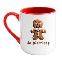 KUBEK "JA PIERNICZĘ" Wzór - Elegant Biało-Czerwony 330 ml