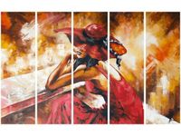 70CM 150CM OBRAZ 5 ELEM JESIENNA ZADUMA ŚCIENNY