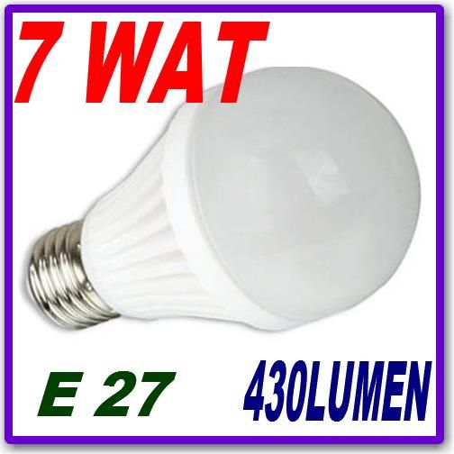 PROMOCJA! ŻARÓWKA LED E-27 7W CIEPLA BIAŁA W-Wwa zdjęcie 1