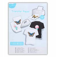 PAPIER TRANSFEROWY NAPRASOWANKA 5 ARKUSZY A4 GRAFIKI NA KOSZULKI PAPIER