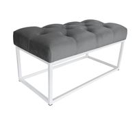 Ławka CHESTERFIELD LOFT podstawa biała pufa podnóżek BL14