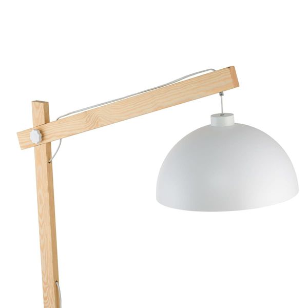 Drewniana lampa podłogowa skandynawska Oslo 5592 TK Lighting biała zdjęcie 4