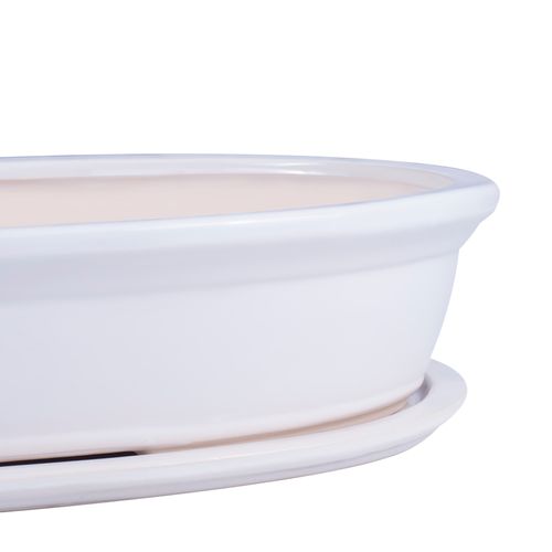 Doniczka ceramiczna bonsai Biały 19 cm na Arena.pl