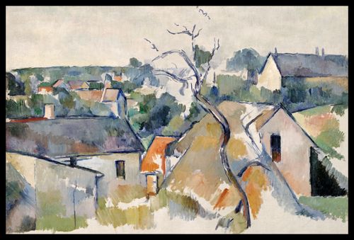 Plakat 60x40cm Rooftops, Paul Cezanne Vintage do Salonu na Arena.pl
