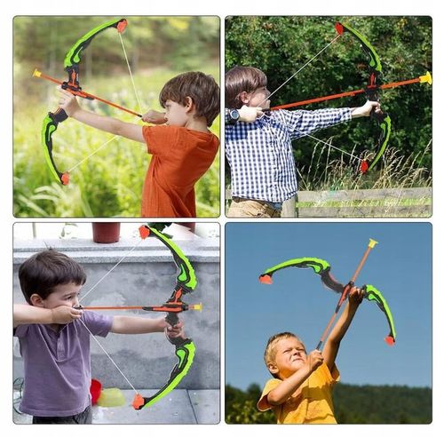 ŁUK ŚWIECĄCY LED +TARCZA DUŻY ZESTAW Z TARCZĄ DLA DZIECI STRZELANIE DO CELU na Arena.pl