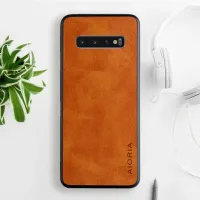 Etui AIORIA Vintage LEATHER do Samsung Galaxy S10 Plus pomarańczowy