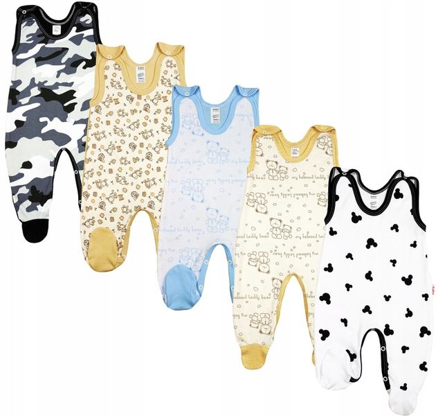 ŚPIOCHY Śpioszki ROZPINANE 5 PAK CH 68 KLEKLE zdjęcie 1