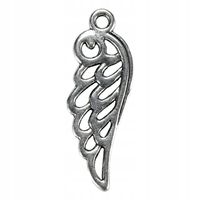 Zawieszka SKRZYDŁO ANIELSKIE 10x26mm platyna 1szt.