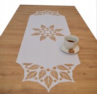 O1 Bieżnik AŻUROWY obrus kwiat KOLORY 140x43 laser