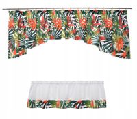 Firana kuchenna zazdrostka TROPIKI kwiat 200x70