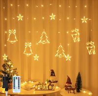 LED light curtain for Christmas light chain 138LED 8modes Gwiazdy, Renifery