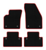 Dywaniki welurowe CARLUX-RED do Volvo C30 2006-2012, czarne/czerwone