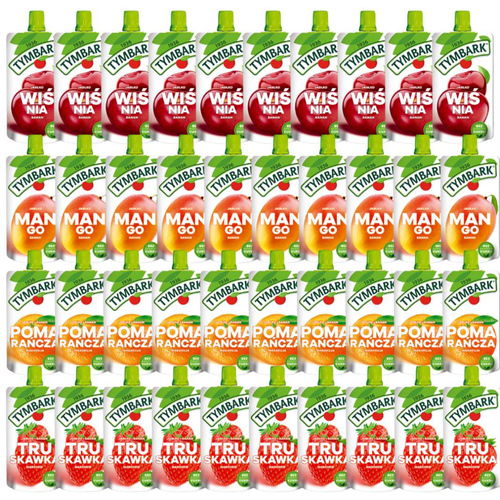 Tymbark Mus 100% MIX 4 smaków 120 g x 40 sztuk na Arena.pl