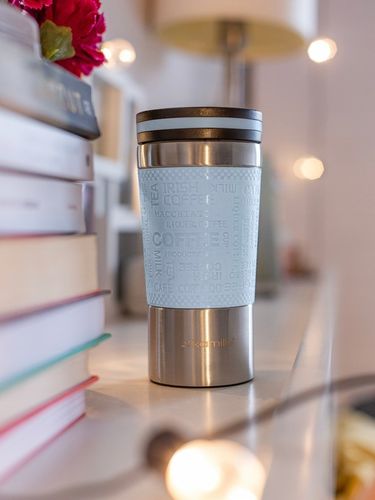 KUBEK TERMICZNY stalowy TERMOS do kawy herbaty szczelny KAMILLE 380ml na Arena.pl
