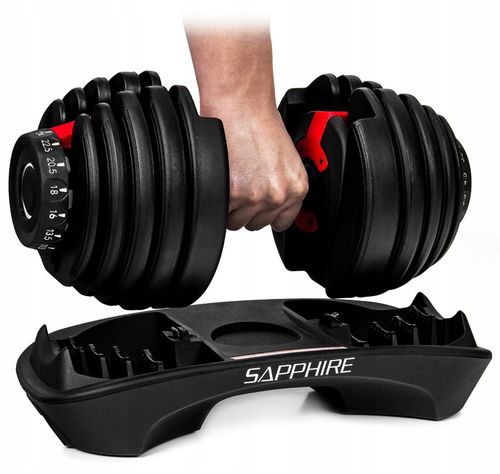 HANTEL REGULOWANY SAPPHIRE obciążenie 2,5KG - 24KG HANTLA 1x hantle SYSTEM na Arena.pl