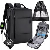 Plecak Bagaż Podręczny do Samolot 40x25x20 RYANAIR WIZZAIR USB na Buty