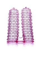 Stymulujące Dwie Żelowe Nakładki Na Palec - Wonderful Fingers Pink