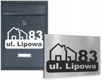 Skrzynka na listy z nadrukiem Tablica z numerem