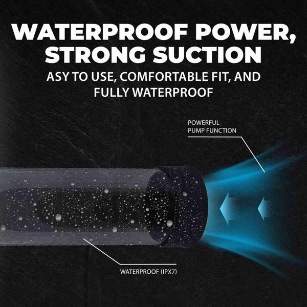 Megalift - Automatic Waterproof Penis Pump - Black zdjęcie 4