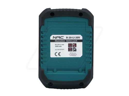 AKUMULATOR NAC B-20-LI-20V 2 AH DO ELEKTRONARZĘDZI AKUMULTISYSTEM 20 V na Arena.pl