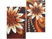 60X60CM ZEGAR WIRUJĄCE KWIATY OBRAZ DREWNO ŚCIAN KWADRAT