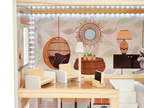 LULILO Domek dla lalek drewniany FLORO boho LED 78cm na Arena.pl