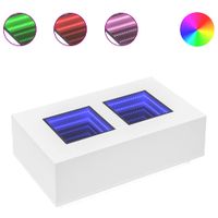 Stolik kawowy z LED Infinity, biały, 116x69x40 cm