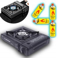 Kuchenka Turystyczna Gazowa Kuchenka Kempingowa + 4 Kartusze 2500W