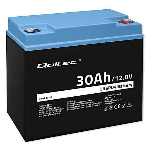 AKUMULATOR LIFEPO4 QOLTEC 12V BMS 30AH zdjęcie 4