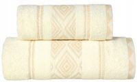 Ręcznik Azteka 70x130 kremowy aztecki Greno